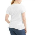 thumbnail image 3 of Times Two Ruched Sides Maternity T-shirt Black Hgrey White 3 Pack, 3 of 7