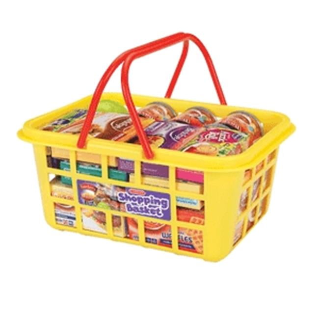 Casdon Shopping Basket Pretend Grocery Roleplay Set with Play Food 