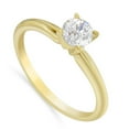thumbnail image 5 of GIA Certified 14K Yellow Gold 1/2 Cttw Diamond Solitaire Engagement Ring (H Color, SI1 Clarity) - Size 8, 5 of 9