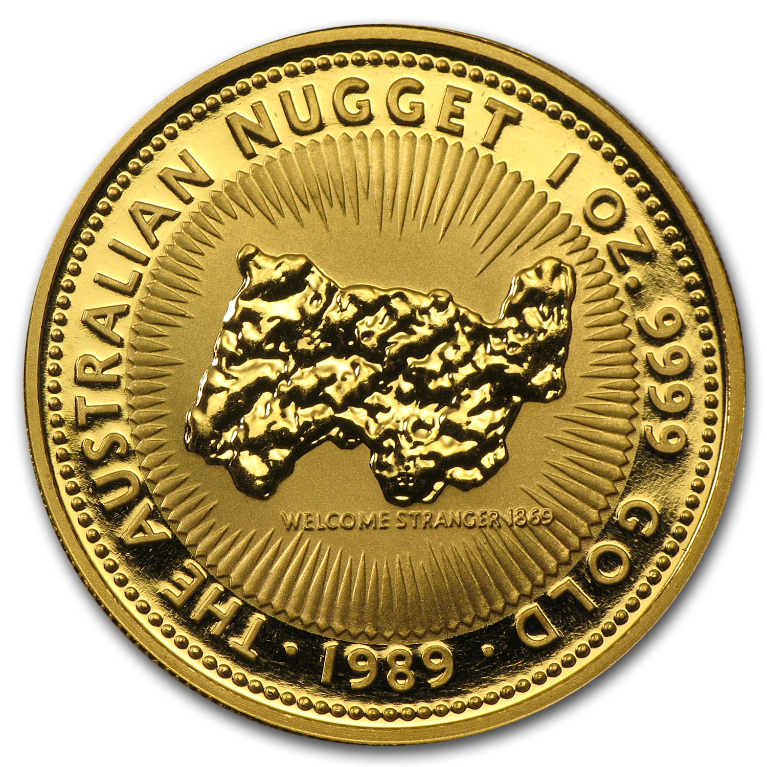 Perth Mint 1989 Australia 1 oz Gold Nugget BU