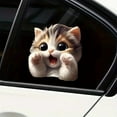 thumbnail image 5 of Cute Peeking Cat Sticker, DELESYS Vinyl Funny Decal for Auto Window Bumper, Waterproof Vehicle Exterior Sticky Cover Decoration Accessories, Universal for SUV Sedan Trucks, 5 of 6