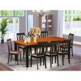 thumbnail image 2 of East West Furniture Quincy 9-piece Dining Set with Leather Seat in Black/Cherry, 2 of 6