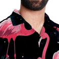 thumbnail image 5 of Flamingo Tropical Rainforest Men's Short Sleeve Beach Shirts, Casual Printed Button Down Summer Shirts for Men and Women, 5 of 6