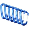 thumbnail image 1 of 6 mosquetones de aluminio 7075 ultra resistentes para camping y senderismo, carga máxima 1200kg - Azul brillante, 1 of 7
