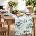 thumbnail image 2 of Table Runner 90 Inches Long for Kitchen Dining, Eucalyptus Leaves Dresser Scarf Farmhouse, Dining Table Decorations for Wedding/Parties, Spring Botanical Pastoral Green 13 x 90 In, 2 of 9
