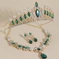 thumbnail image 4 of YongCo Jewelry Set Exquisite Crown Headpiece Necklace and Pendant Earrings for Woman, 4 of 15