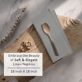thumbnail image 3 of Ruvanti Linen Napkins Set of 6, 18x18 Cloth Napkins, Cotton Linen Blend Napkins Cloth Washable, Soft, Reusable Dinner Napkins for Wedding, Parties, Christmas, Thanksgiving, Everyday Use - Wild Dove, 3 of 8