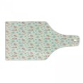 thumbnail image 1 of Cartoon Cutting Board, Boy Girl Crawling Lying down Rattle Ball Milk Bottle Pattern Brother Sister, Tempered Glass Cutting and Serving Board, Wine Bottle Shape, Ivory Pink Blue, by Ambesonne, 1 of 1