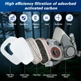 thumbnail image 4 of 6200 Respirator Mask with Filters, Reusable Anti-fog Glass Gas Mask with Activated Carbon Filters Against Dust Organic Vapor, Ideal for Painting, Woodworking, Sanding, Spraying- (2 Pack), 4 of 8