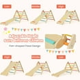 thumbnail image 3 of CIPACHO 3-in-1 Wooden Triangular Climbing Toys for Toddlers, Easy Set Up Playset for Indoor Outdoor Backyard, Easy to Store, Safe Toy for Baby, Multicolor, 3 of 4