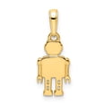 thumbnail image 3 of 14k and White Rhodium Diamond-cut Robot Pendant, 3 of 4