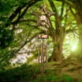 thumbnail image 2 of TiokMc Solar Star Wind Chimes with Cracked Glass Balls, 42-Inch Outdoor Garden Chandelier, Warm LED Light for Patio, Yard, Indoor Decor, 2 of 8
