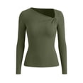 thumbnail image 3 of yillto Womens Ribbed Top Lightweight Sweaters Fashion Slim Long Sleeve Dressy Casual Pullover Tops, 3 of 7