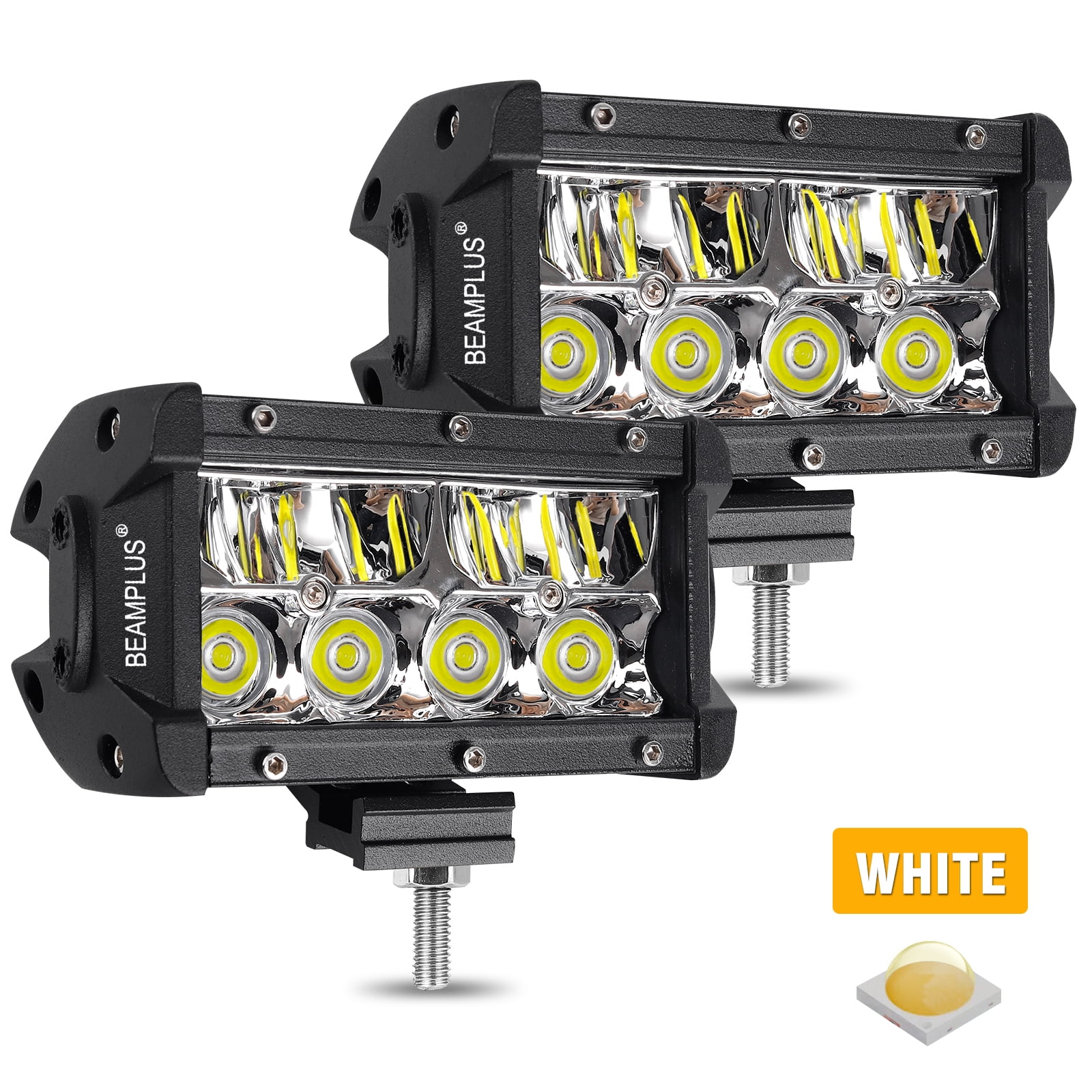 BEAMPLUS 5 Inch LED Light Bar Work LED Light Led Pods Lights 130W