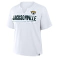 thumbnail image 4 of Women's Fanatics White Jacksonville Jaguars Redzone Slub Boxy T-Shirt, 4 of 5