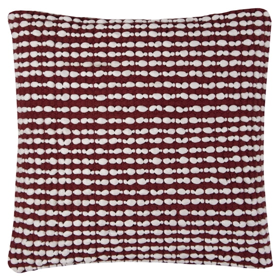 Rizzy Home Throw Pillow T10821 White Chunky Cotton 20" x 20" Square, Cover Only