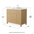 thumbnail image 3 of Wyndham Collection Wcf9292-42S-Qtz-Us3mxx Pendry 42" Free Standing Single Basin Vanity Set, 3 of 7