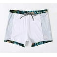thumbnail image 4 of Styles I Love Father and Son Tropical Leaves Cheetah Swim Shorts Bathing Suit Beach Pool Swim Trunks (Dad, XL), 4 of 4