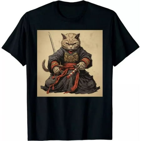Vintage New Samurai Cat Tee Japanese Ninja Art Shirt Size S To 6Xl,Comfortable & Stylishhot Trending Birthday Gifts