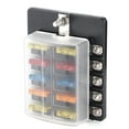 10?Way Screw Nut Terminal Fuse Box Blade Fuse Block Holders with LED