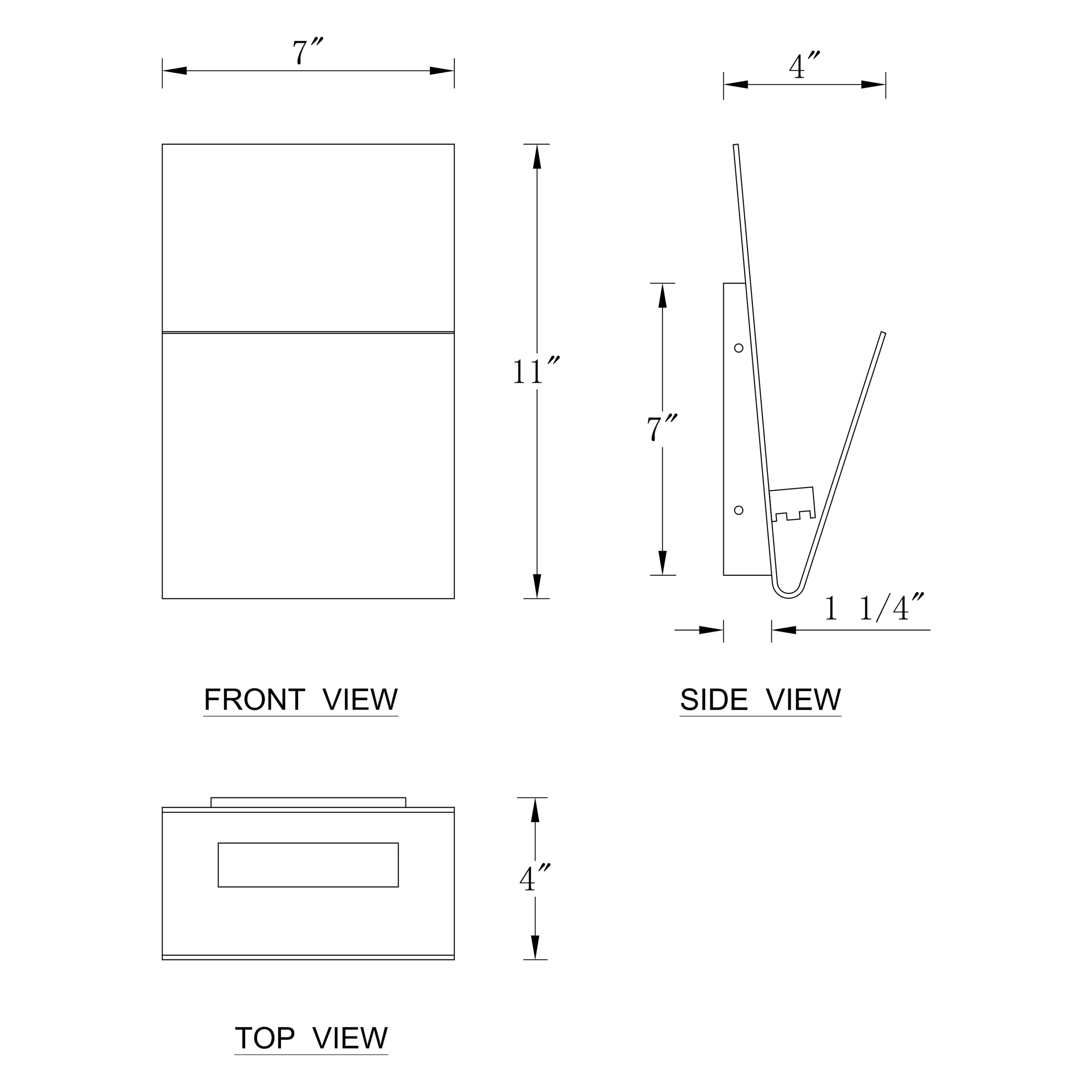 C Cattleya 11 in. Matte Black LED Outdoor Wall Light