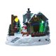 thumbnail image 1 of Casa en miniatura de Navidad, de trineo de Papá Noel giratorias y móviles, juego de construcción de resina, decoración coleccionable para el Gloria Casa de miniaturas, 1 of 8