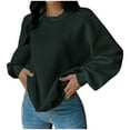 thumbnail image 3 of Trendsetting Women's Apparel Fashion Plus Size Women's New Round Neck Solid Color Fashionable And Comfortable Casual Long Sleeved Sweatshirt, 3 of 7