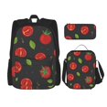 thumbnail image 1 of Disketp Tomatoes1 Mochila Estampada de Gran Capacidad con Lonchera y Estuche, Set de 3 Piezas para Estudiantes, 1 of 7