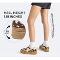 thumbnail image 6 of LUCKY STEP Womens Platform Fashion Sneakers Thick Sole Suede Faux Leather Casual Shoes,Brown Cow Print, 6 of 10