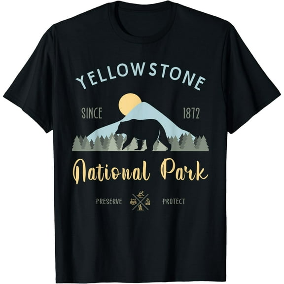 Outdoor National Park Tshirt Yellowstone National Park T-Shirt