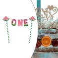 thumbnail image 3 of Pancarta de cumpleaños para bebé, temática de , adornos colgantes, pancarta decorativa de sandía para patio, hogar, decoración shamjiam Bandera de frutas, 3 of 5