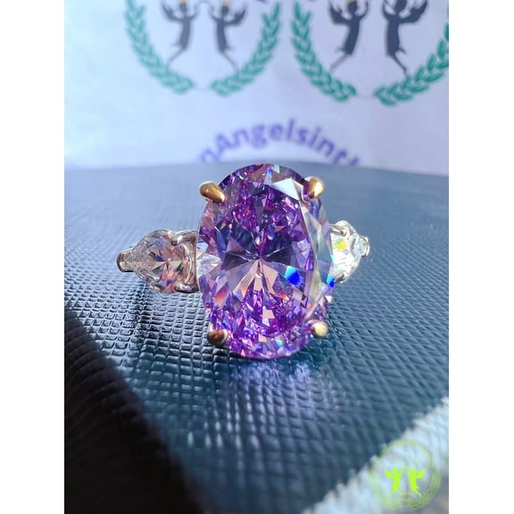natural amethyst ring purple gemstone promise ring cushion cut February birthstone ring silver ring