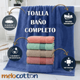 thumbnail image 3 of Toalla Baño Completo MELOCOTTON HOGAR 150x80cm Azul, 3 of 4