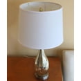 thumbnail image 5 of 27" Teardrop Lamp Base 2 Pack, Mercury Silver/Gold Glass Table Lamp Set with White Linen Shades, 5 of 8