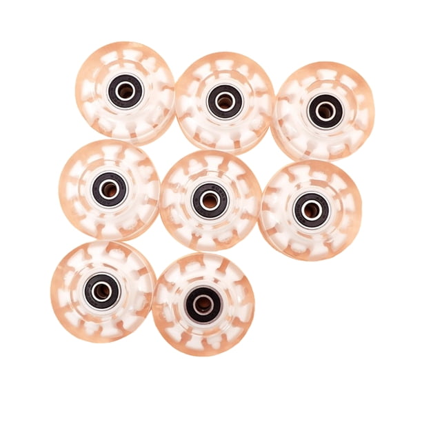 Soidarity 8 piezas de componentes de ruedas de patín, accesorios de mejora de deporte en línea de repuesto, ruedas de patines de ruedas brillantes, Ropa Deportiva, Zapatos Iluminación blanca Soidarity OD025468-01