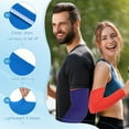 thumbnail image 3 of Uxcell Sun Protection Arm Sleeves for Men and Women Compression Cooling Sun Sleeves L Size 1 Pair Spandex Blue, 3 of 6