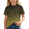 thumbnail image 3 of CONZONE Child Kids Boys T-Shirts Color Block Crew Neck Short Sleeved Summer Loose Fit Fashion Comfort Tops Yellow Size 2-3 Years, 3 of 6