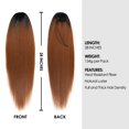 thumbnail image 3 of YBQF Ponytail Extension Straight 28 Inch Long Drawstring Ponytail for Black Women Natural Clip in Hair Extension Fake Ponytail Synthetic Hair Piece (28 Inch, OT1B/27/30), 3 of 5