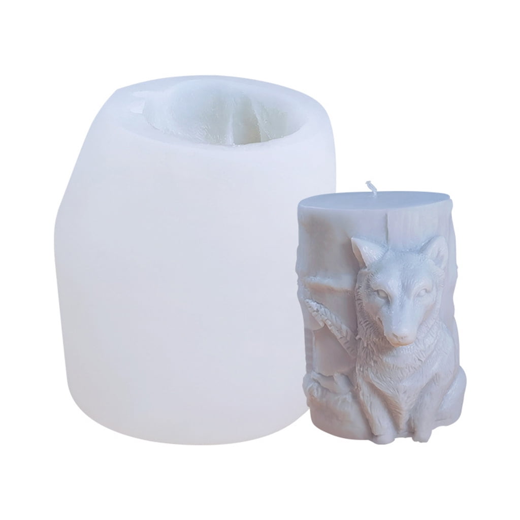 Zeiwohndc 3D Animal Bear Elk Silicone Soap Mold Candle Making Mould Fondant Cake Chocolate