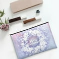 thumbnail image 6 of Sigee Round Snow Merry Christmas for Multipurpose Zipper Pouch Paper Reusable Cosmetic bag for Purse Water Resistant Gift, 6 of 8