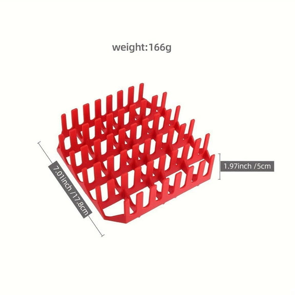 Rkxzt Bacon Rack Silicone Bacon Tray and Rack for Air Fryer and Microwave Oven 19 x 19 x 5.5 cm Kitchen Supplies