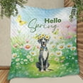 thumbnail image 3 of Great Dane Hello Spring Time Flower Floral Nature Quilt Blanket Danes Dog Lover Gifts Cozy Comforter Throw Blanket - 02031, 3 of 5