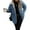 Dark Blue, variant on CharmCyan Women Sherpa Lined Denim Jacket Oversized Fit Lapel Collar Button Down Long Sleeve Casual Outerwear Coat with Pockets Blue L