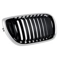 thumbnail image 3 of For BMW 325i/330i 2002 2003 2004 2005 Grille Passenger Side | Sedan/Wagon | Chrome Frame and Black Inner | Replacement For BM1200127 | 51137030546, 615343299204, 3 of 5