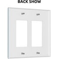 thumbnail image 4 of NICKSUN Cute Animal Dogs Puppy Combination Wall Plate, 2 Gang 2 Rocker Outlet Cover Decorative Switch Plate for Office Home Decor, 4.5 x 4.5 Inch, 4 of 7