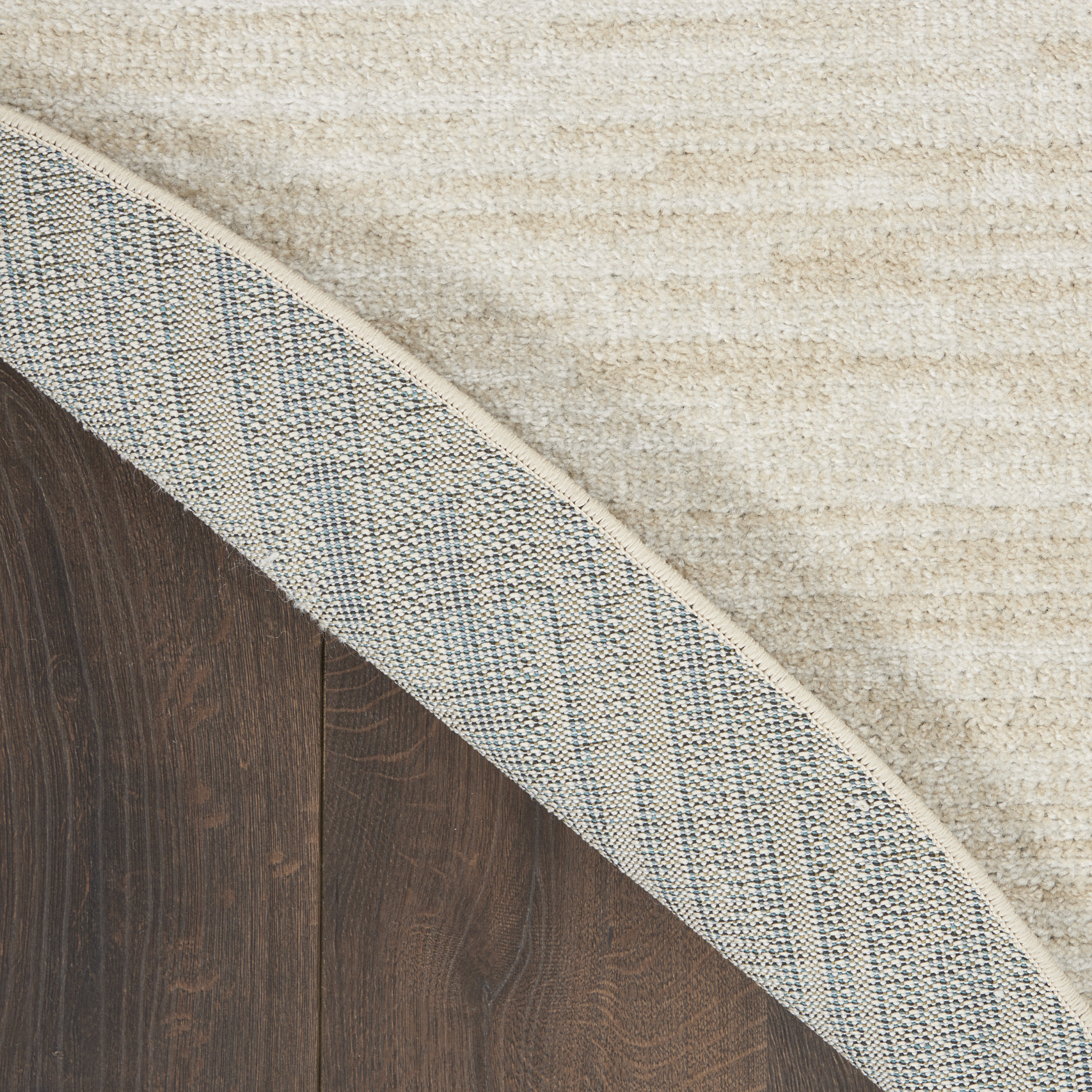Nourison Essentials Indoor/Outdoor Ivory Beige 8' x round Area Rug, (8 Round)