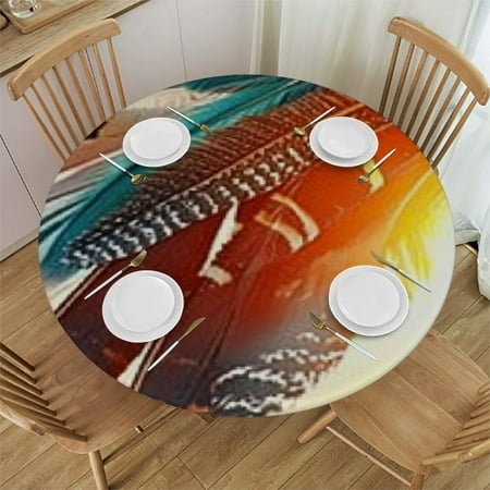 

Autua Feathers Round Tablecloth with Elastic Edge Waterproof Resistant Fabric Stain-Resistant and Washable for Indoor and Outdoor Use Ideal for Restaurants Weddings Parties 46 -50