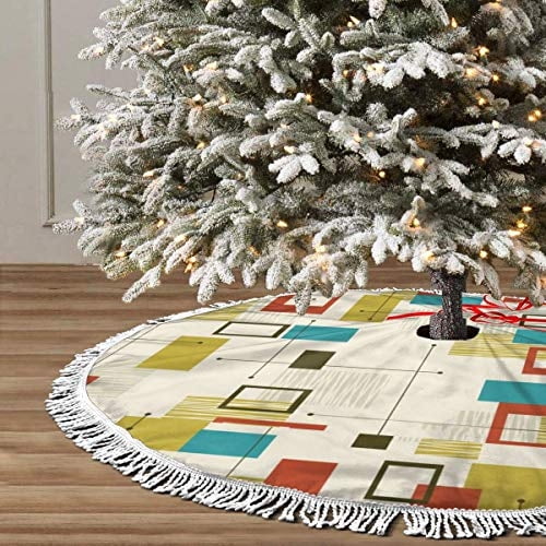 Falda con forma de árbol de Navidad GHYGTY moderna de mediados de siglo 90 cm con bolsa