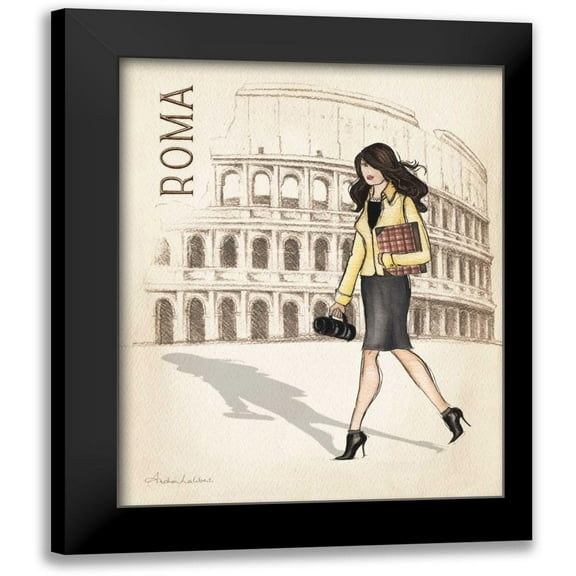 Laliberte, Andrea 12x14 Black Modern Framed Museum Art Print Titled - Roma