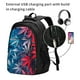 thumbnail image 2 of Fotbe Red And Blue Leaves Mochila con Estampado y Puerto USB para Hombre y Mujer, Mochila Antirrobo, Mochila de Viaje, Mochila Escolar, Mochila Universitaria, 2 of 7